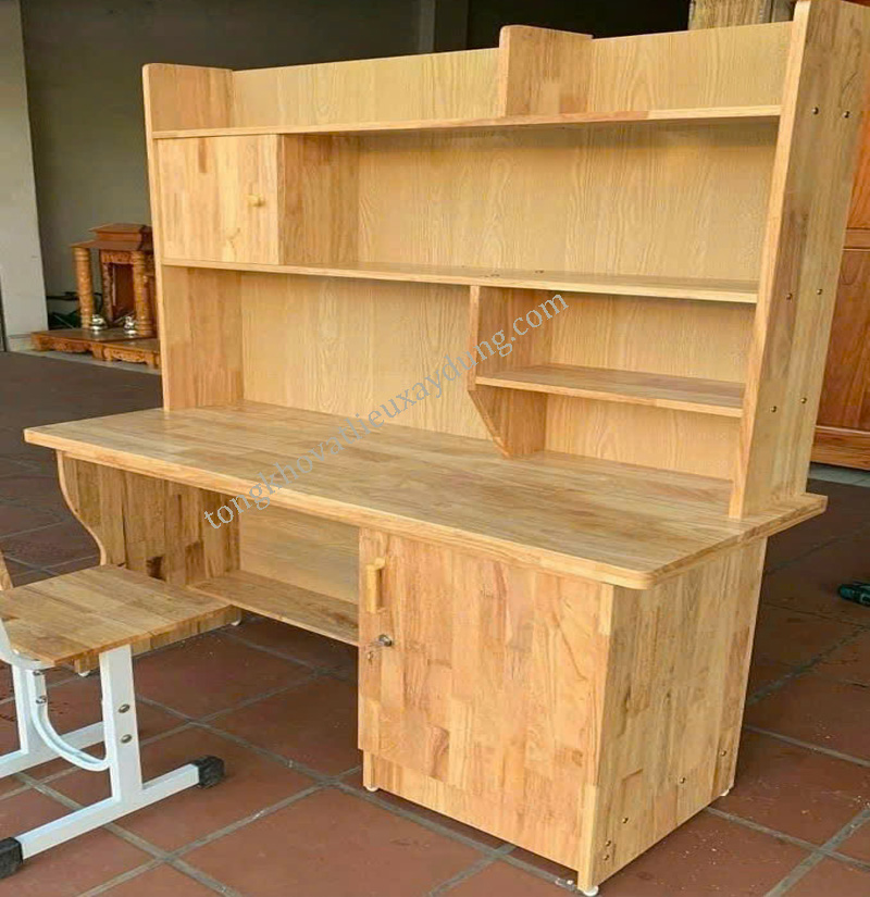 Gỗ ghép cao su làm bàn học