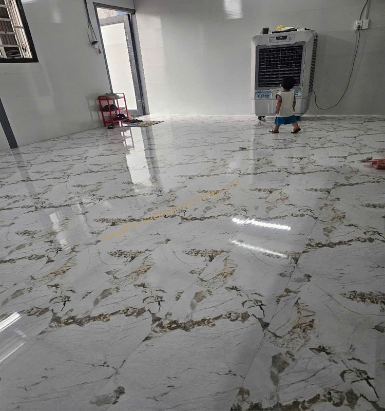 Tấm Nhựa Lót Sàn Mẫu A4 Trắng Đá Trắng