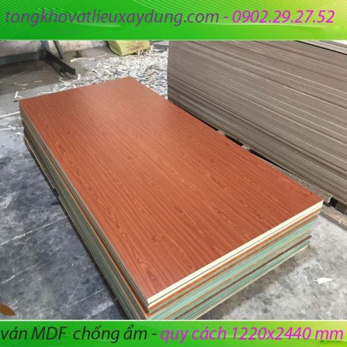 VÁN MDF CHỐNG ẨM - Phủ Gỗ 1 mặt - 8mm