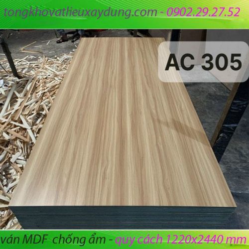 VÁN MDF CHỐNG ẨM - PHỦ GỖ 2 MẶT - 6MM