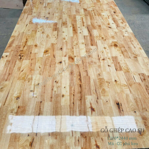 Gỗ Ghép Cao Su 12mm Cc Keo 1 Mặt
