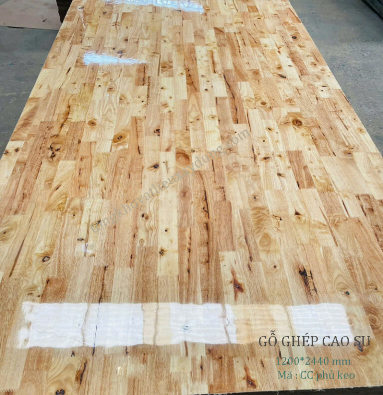 Gỗ Ghép Cao Su 12mm Cc Keo 1 Mặt