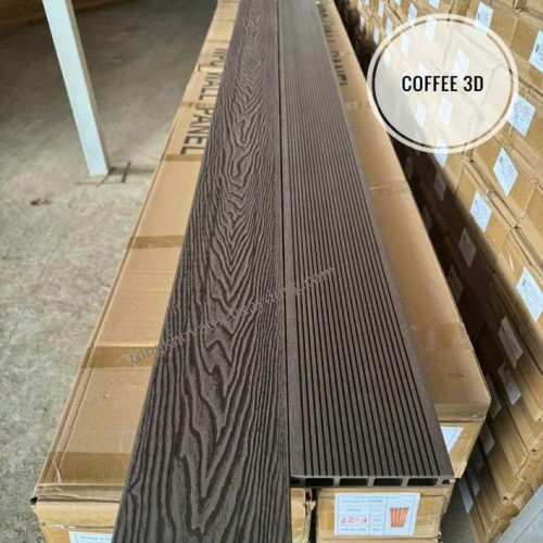 Sàn Nhựa Ngoài Trời Lổ Vuông 3d Màu Coffee