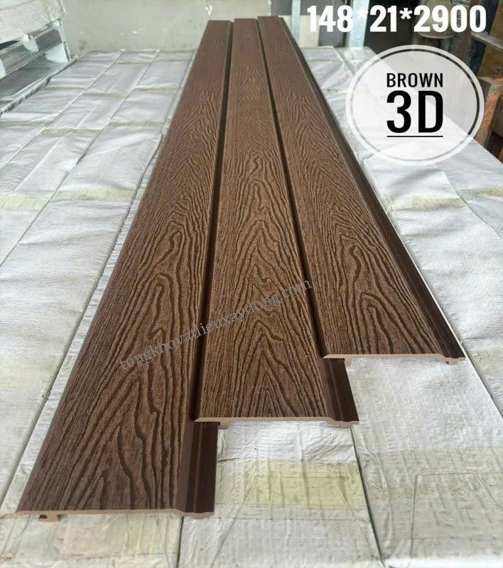 Tấm Nhựa Ngoài Trời Màu Brown 3d