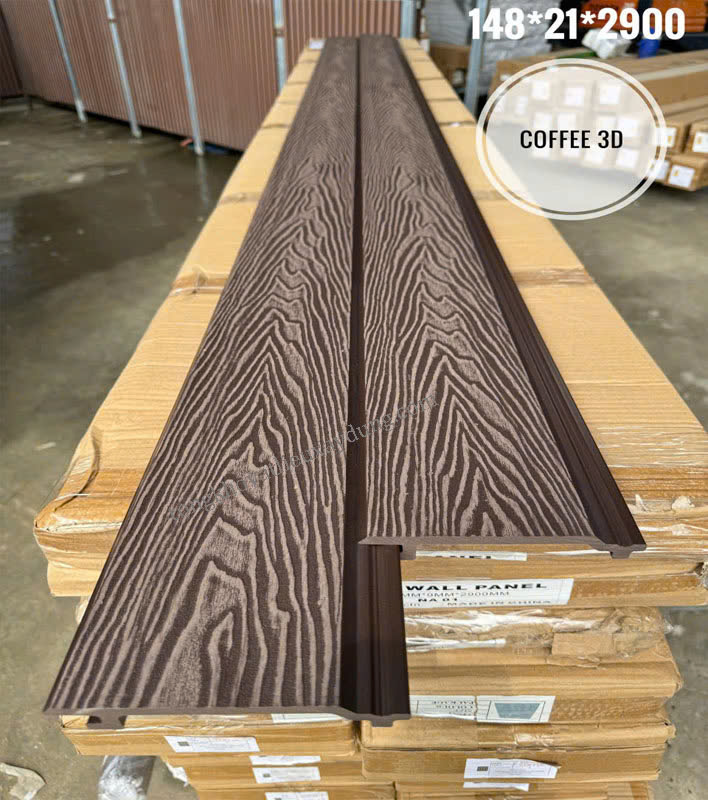 Tấm Nhựa Ngoài Trời Màu Coffee 3d