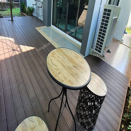 Sàn Nhựa Ngoài Trời Lổ Vuông 3d Màu Coffee